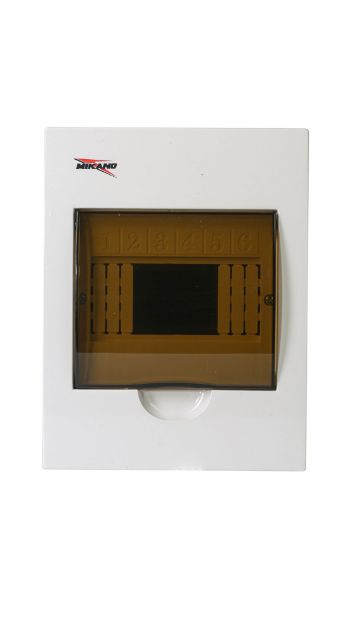 Picture of 6 Way, Flush Mounted Single Phase Consumer Distribution  Board